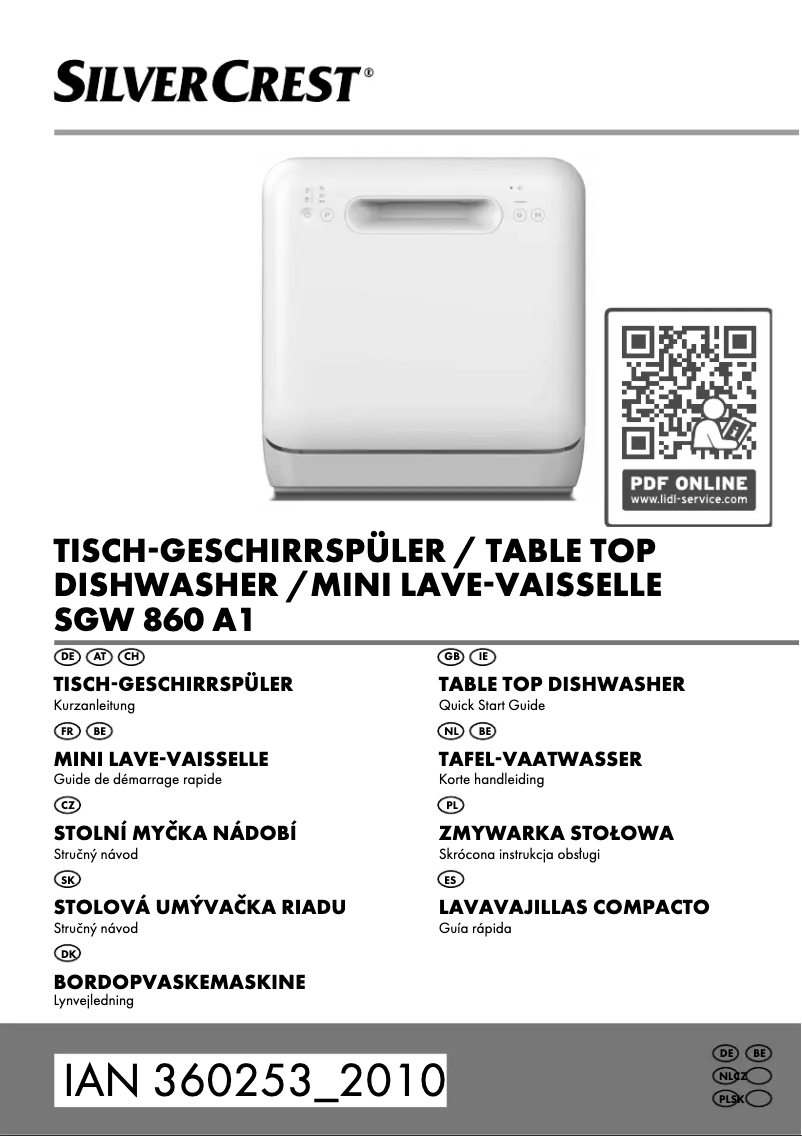 Page 1 of the manual User Manual SilverCrest SGW 860 A1