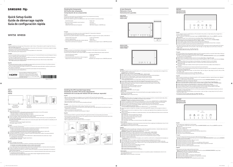 Page 1 de la notice Manuel utilisateur Samsung WM75B