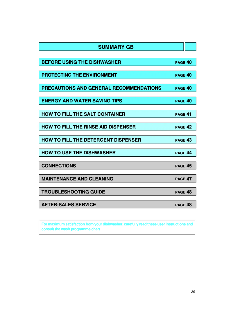 Page 1 de la notice Manuel utilisateur Whirlpool ADG 9540/1 AV