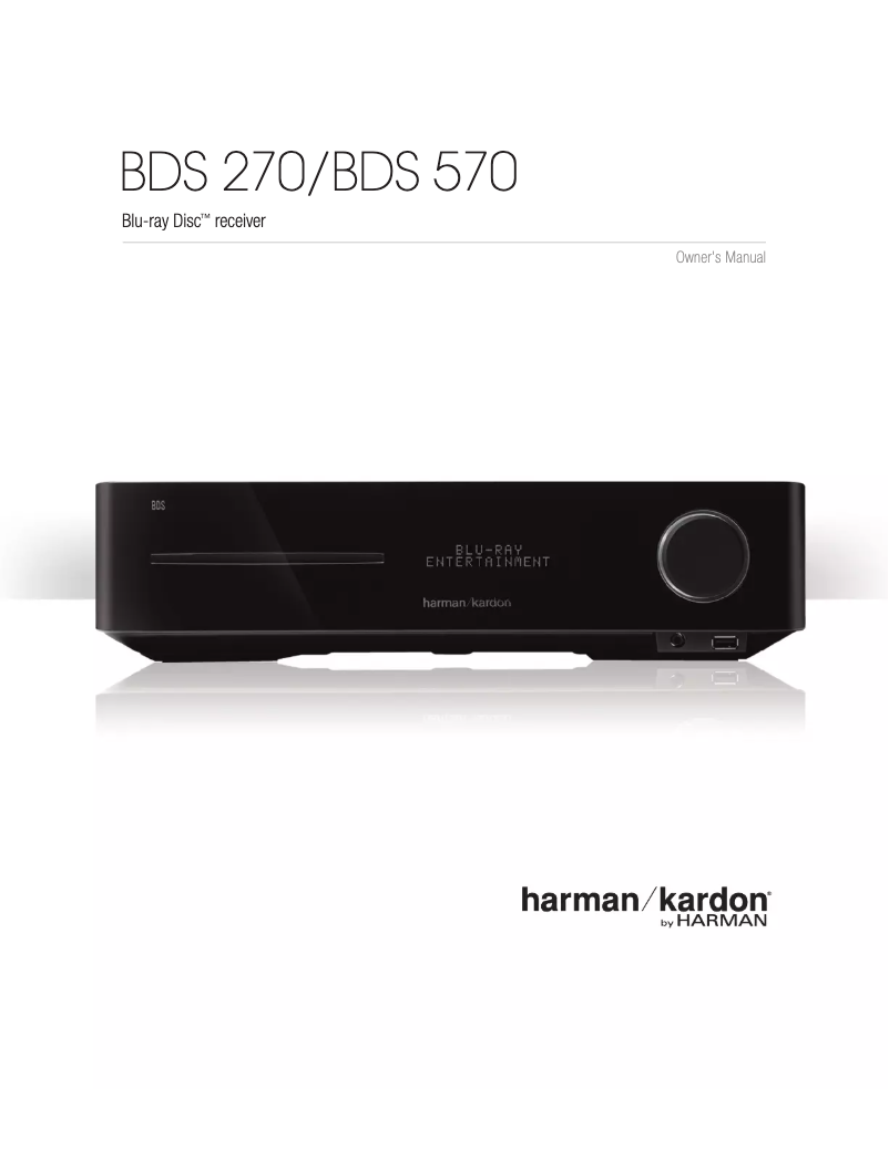 Page 1 de la notice Manuel utilisateur Harman Kardon BDS 370