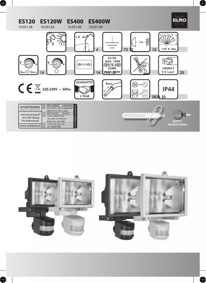 Image de la première page du manuel de l'appareil ES400W