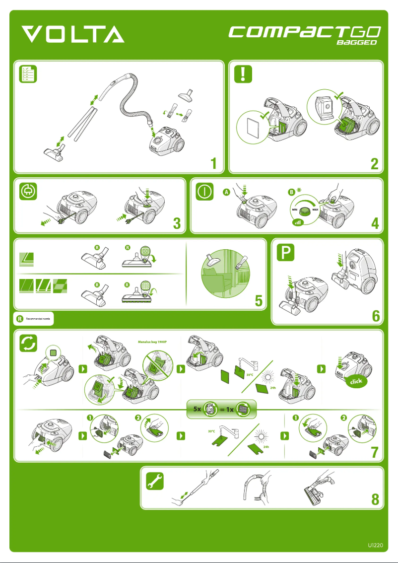 Page n°1 - Manuel utilisateur Volta Compact Bagged U1220