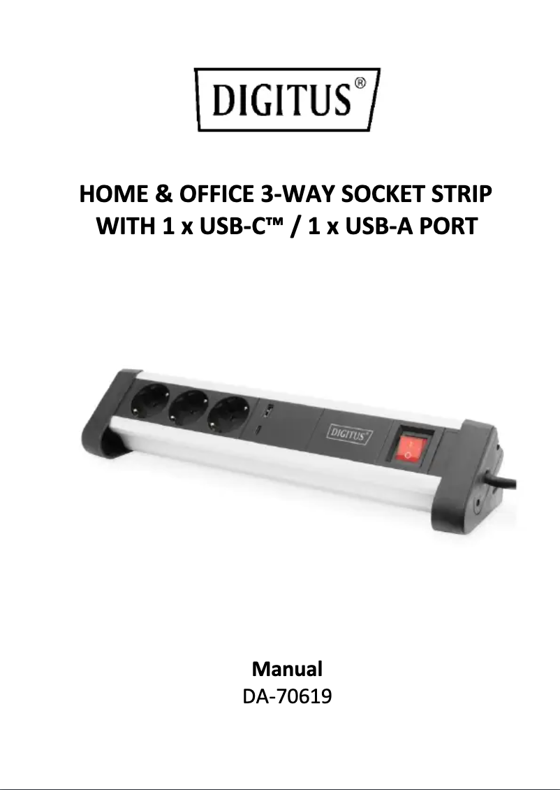 Page n°1 - Manuel utilisateur Digitus DA-70619