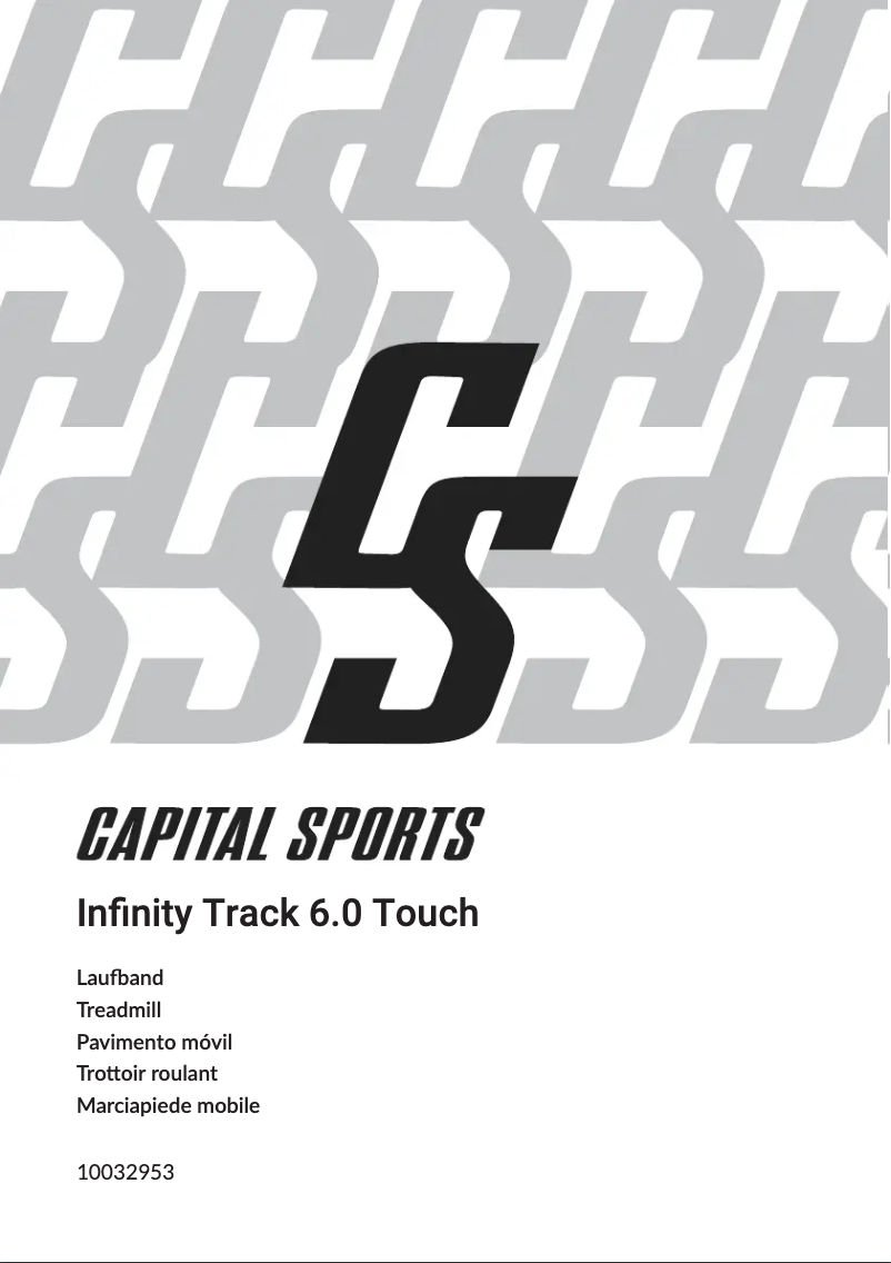 Page n°1 - Manuel utilisateur Capital Sports Infinity Track 6.0