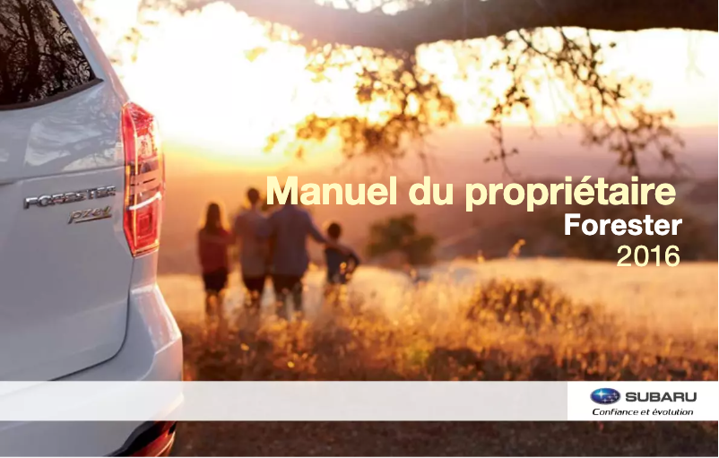 Page 1 de la notice Manuel utilisateur Subaru Forester (2016)