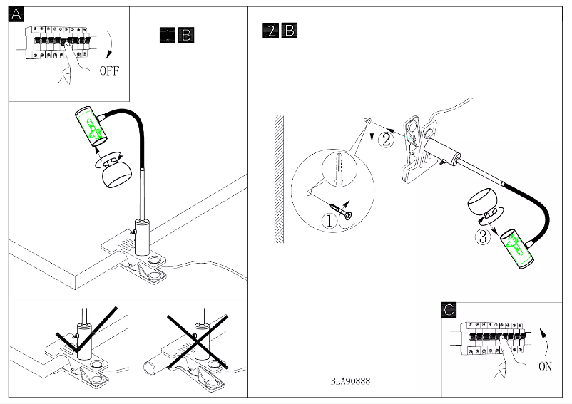 Page n°1 - Manuel utilisateur Eglo Glossy