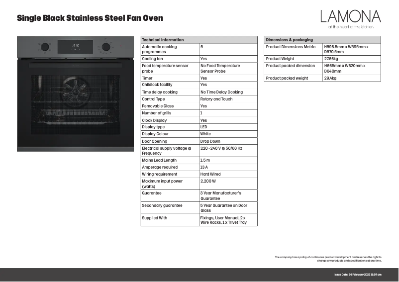 Image de la première page du manuel de l'appareil LAM3413
