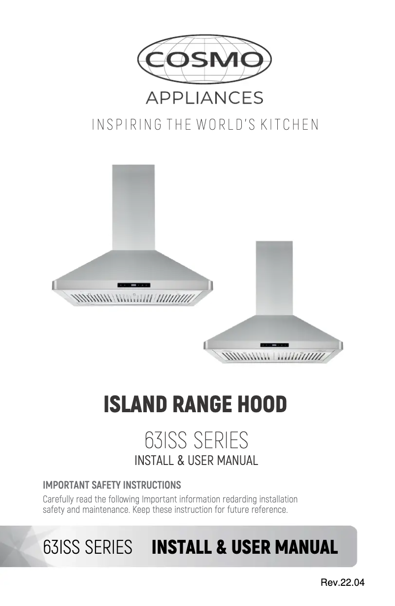 Imagen de la primera página del manual del dispositivo COS-63ISS75