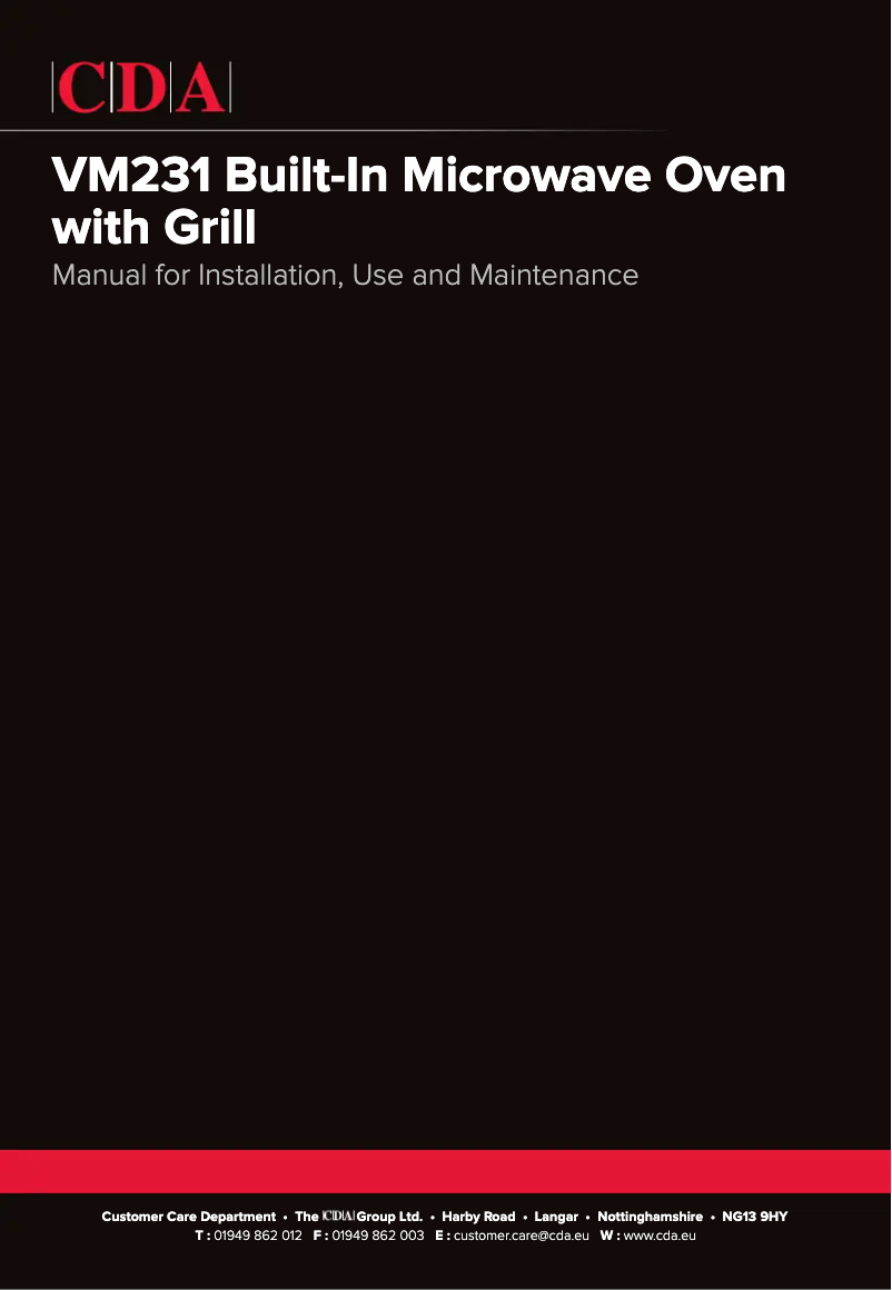 Imagen de la primera página del manual del dispositivo VM231SS