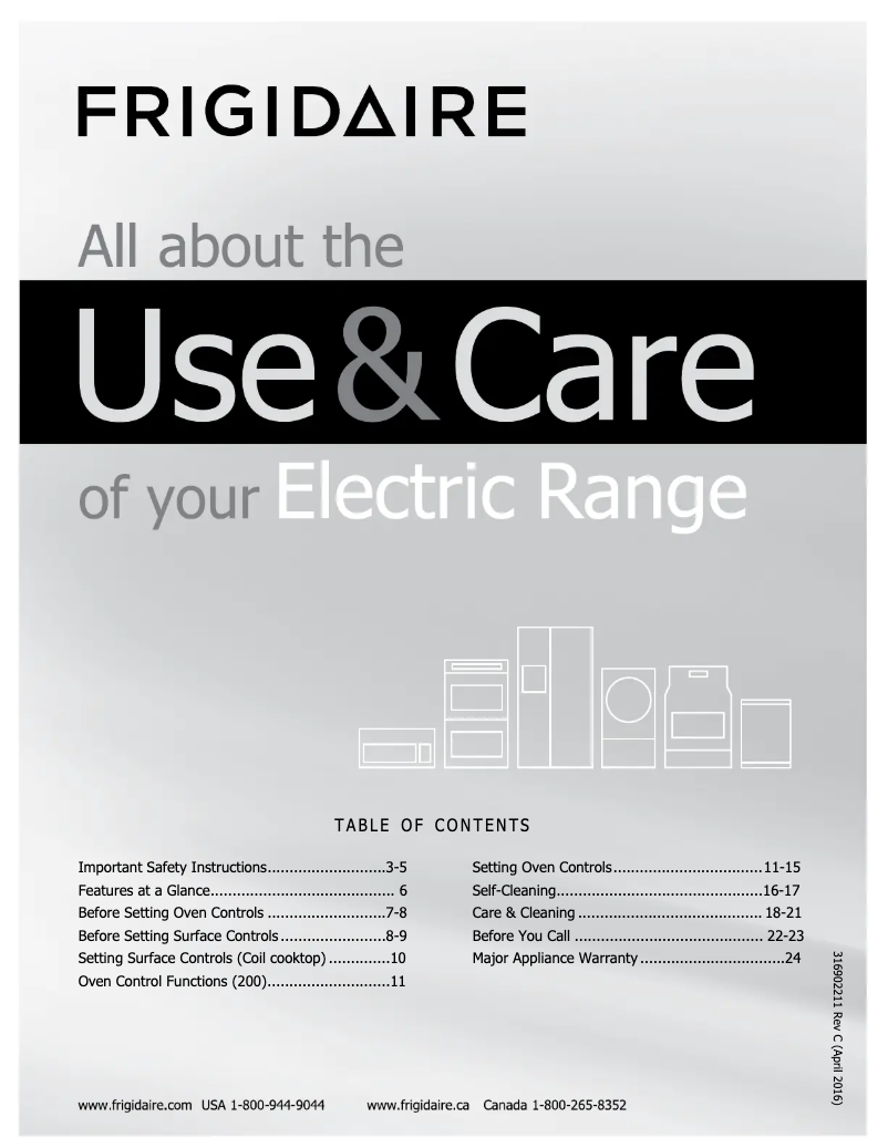 Page n°1 - Manuel utilisateur Frigidaire FFEF3015LM