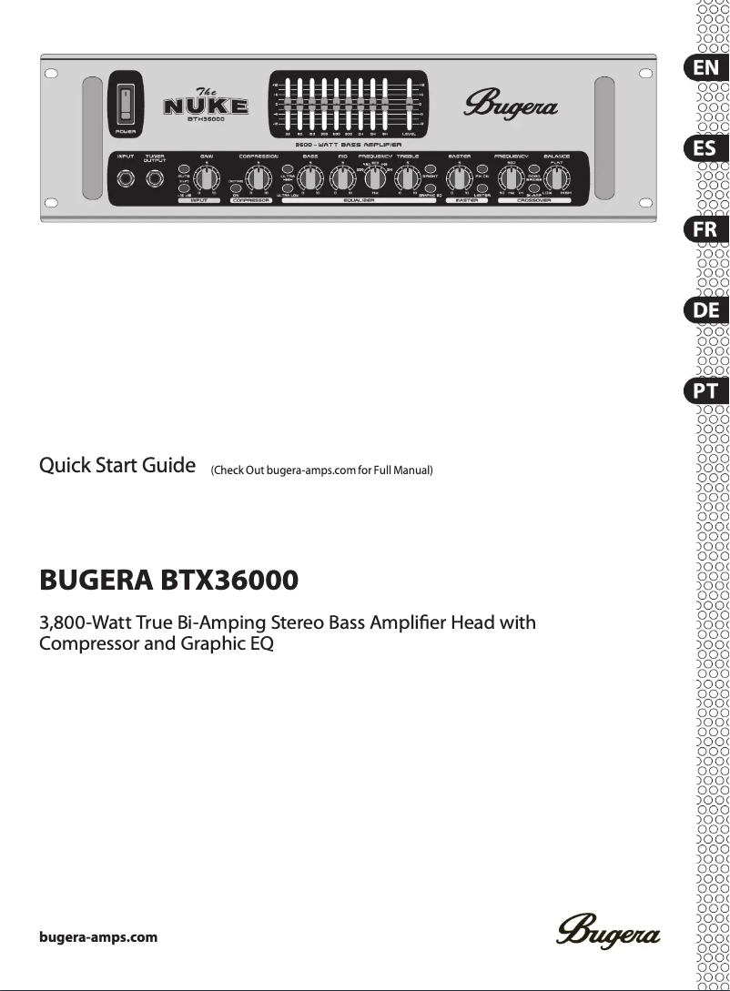 Image de la première page du manuel de l'appareil The Nuke BTX36000