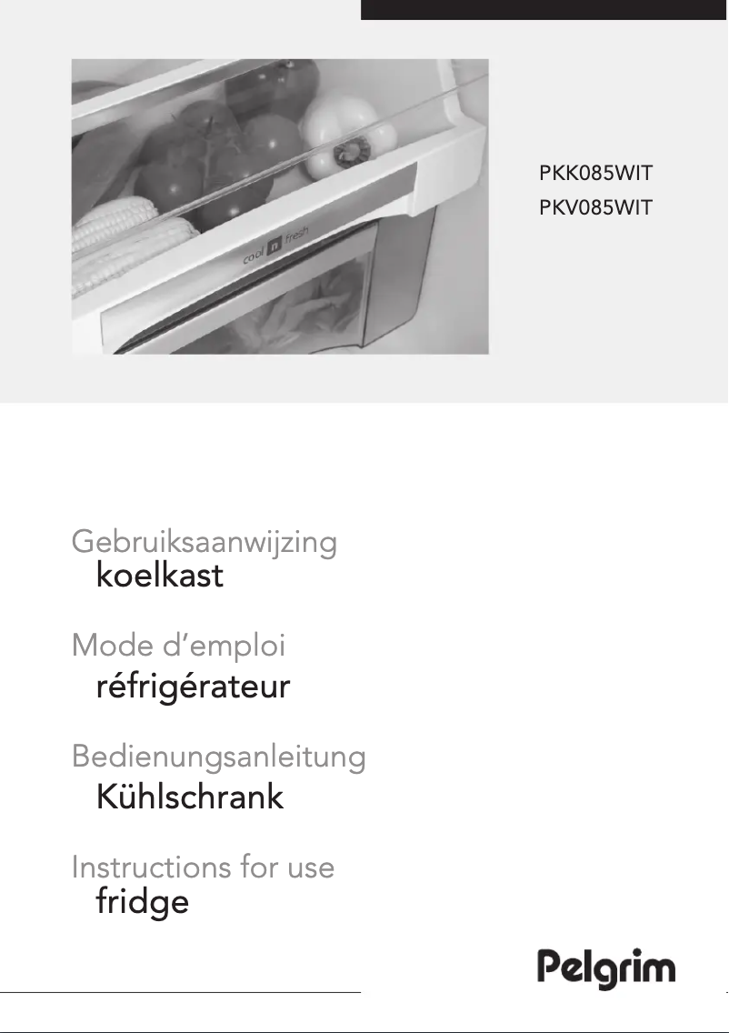 Page 1 de la notice Manuel utilisateur Pelgrim PKV085WIT