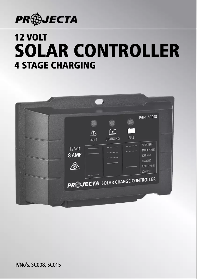 Page n°1 - Manuel utilisateur Projecta SC008