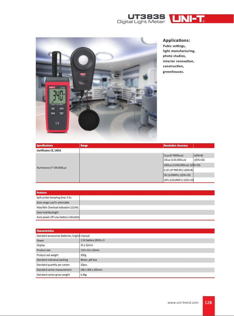 Page n°1 - Manuel utilisateur Uni-T UT383s