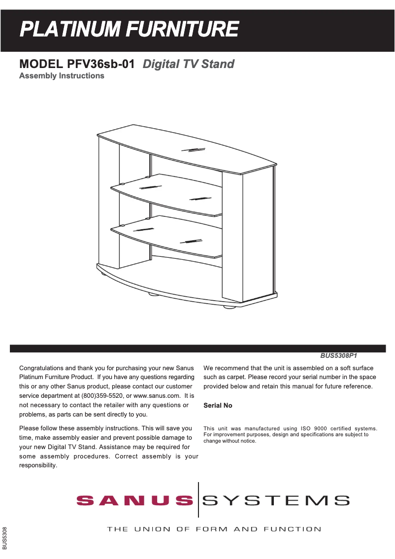 Image de la première page du manuel de l'appareil PFV36