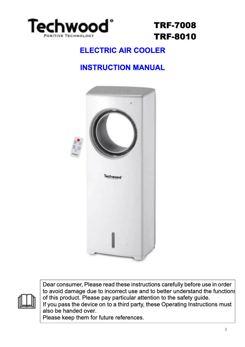 Image de la première page du manuel de l'appareil TRF-7008