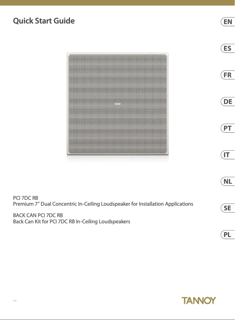 Image de la première page du manuel de l'appareil PCI 7DC RB