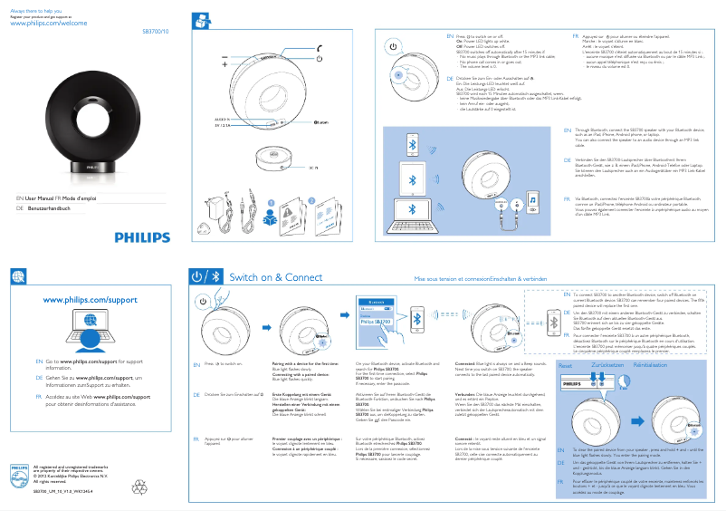 Page n°1 - Mode d'emploi Philips SB3700