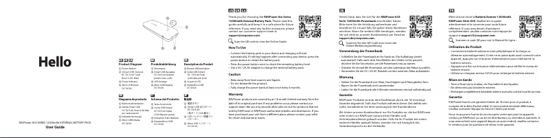 Page 1 de la notice Manuel utilisateur RAVPower RP-PB061-BK