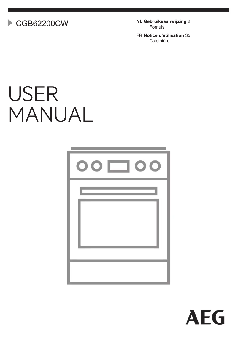 Page 1 de la notice Manuel utilisateur AEG CGB62200CW
