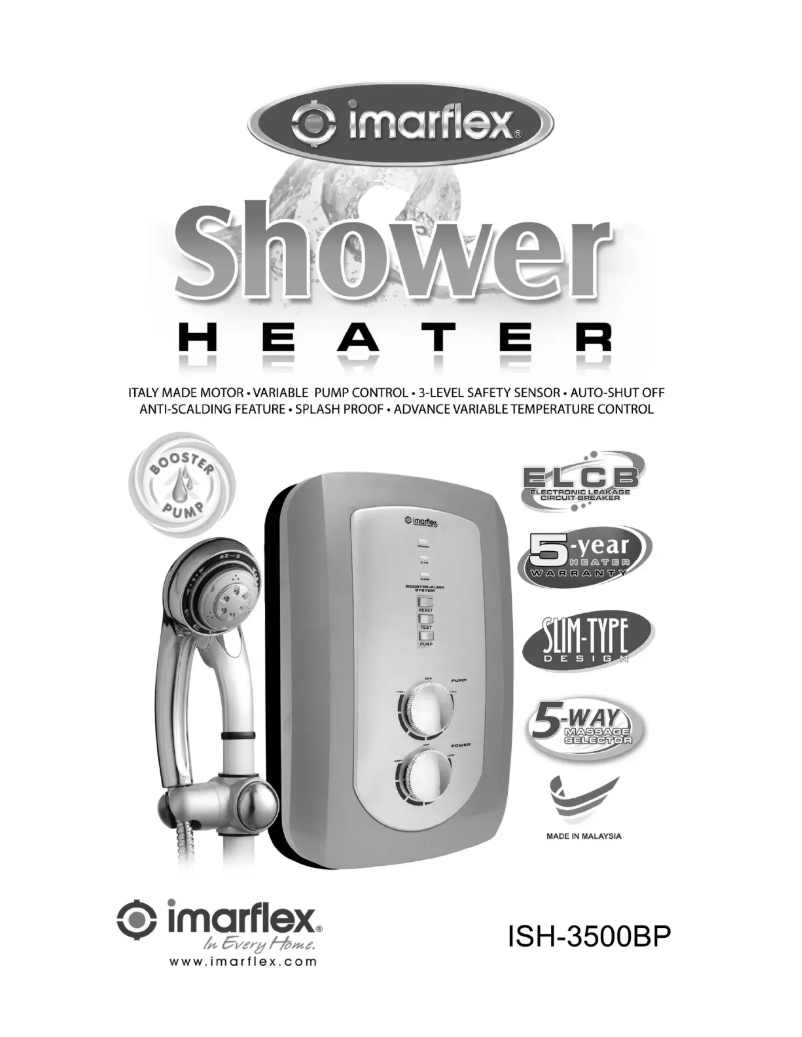 Image de la première page du manuel de l'appareil ISH-3500BP