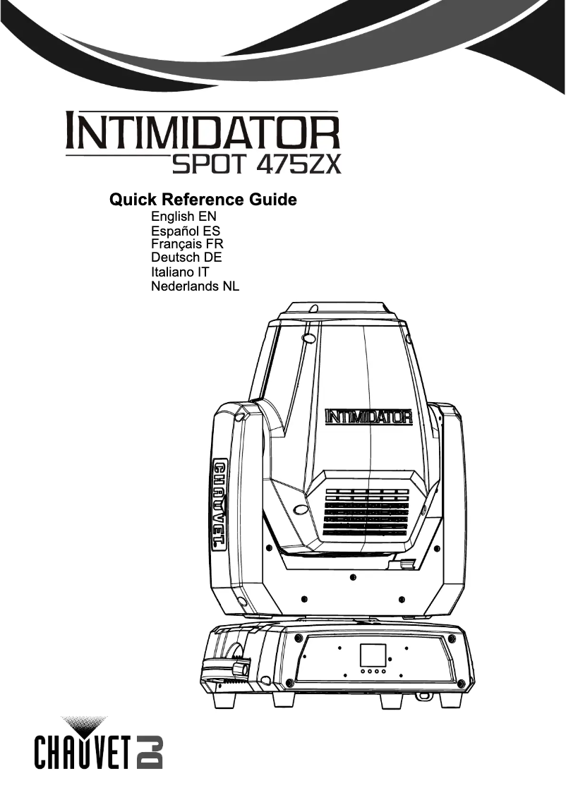Page n°1 - Manuel utilisateur Chauvet Intimidator Spot 475ZX