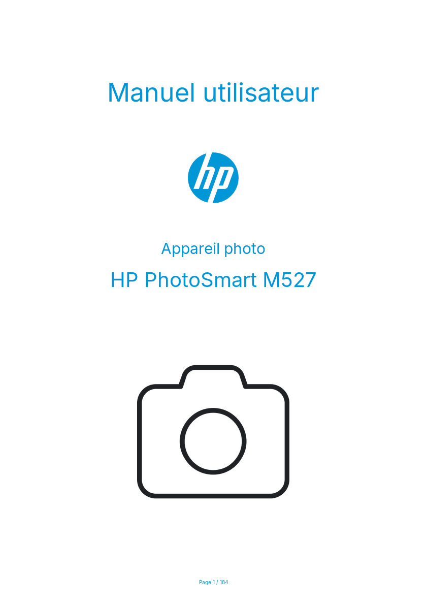 Image de la première page du manuel de l'appareil PhotoSmart M527
