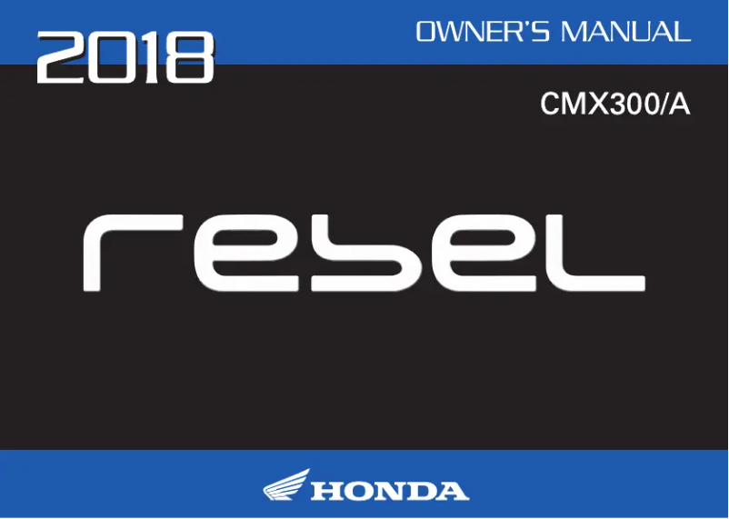 Image de la première page du manuel de l'appareil CMX300 (2018)