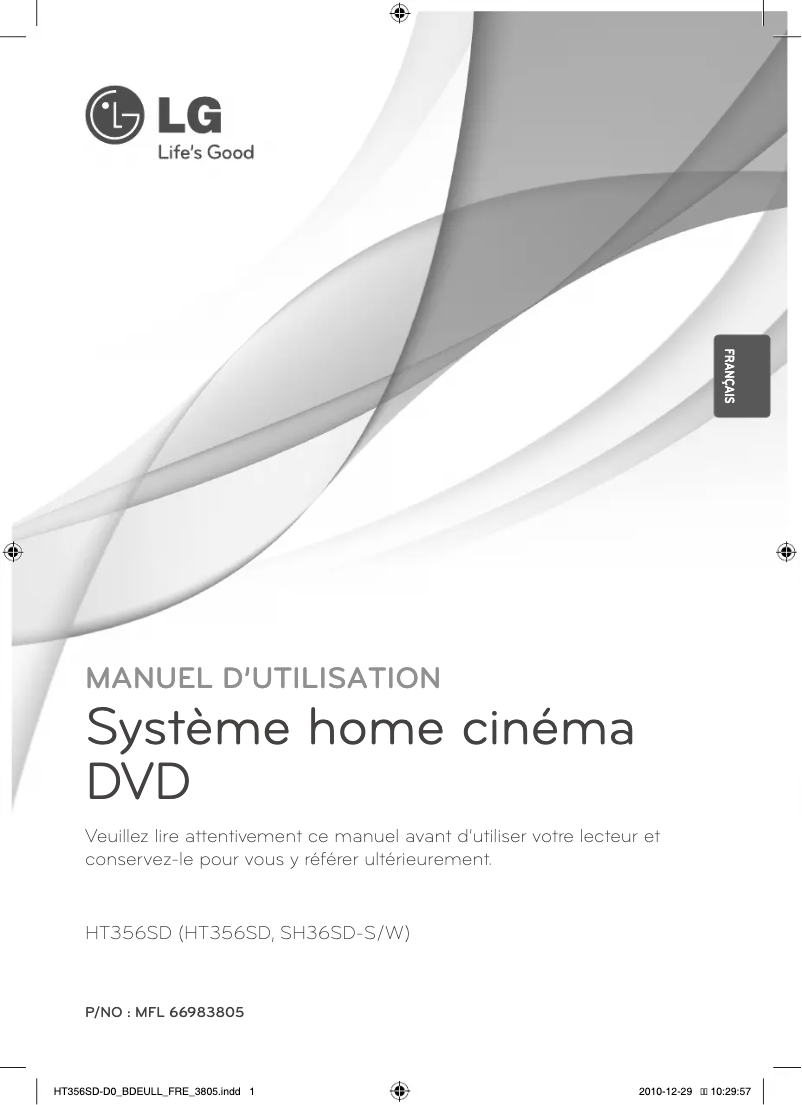 Image de la première page du manuel de l'appareil HT356SD