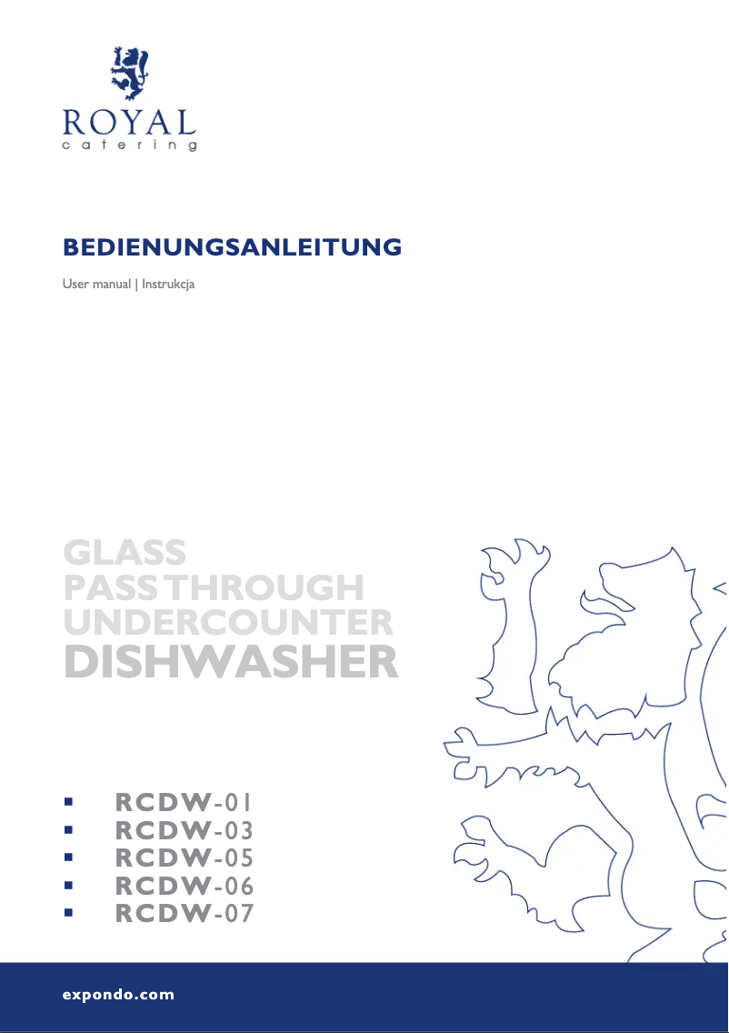 Image de la première page du manuel de l'appareil RCDW-03