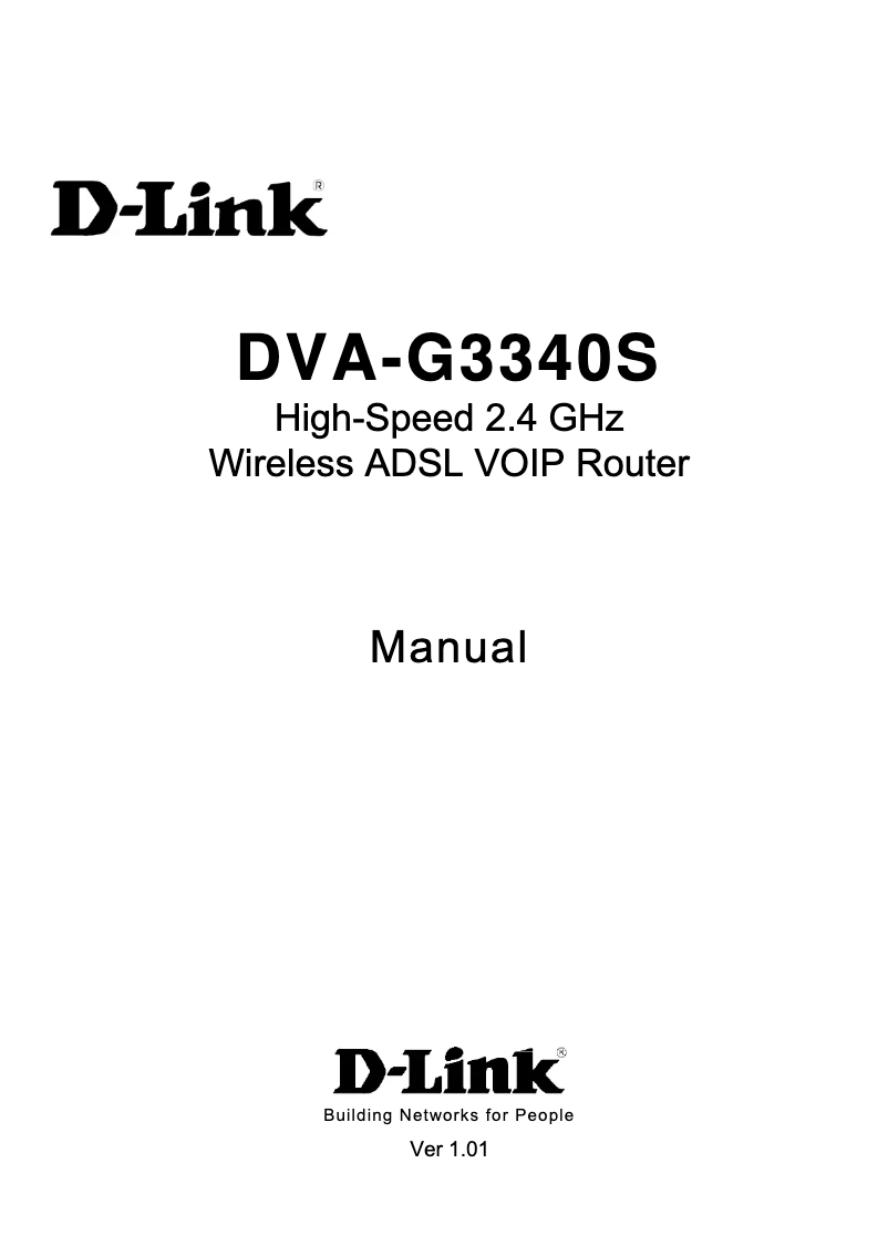 Page 1 de la notice Manuel utilisateur D-Link DVA-G3340S