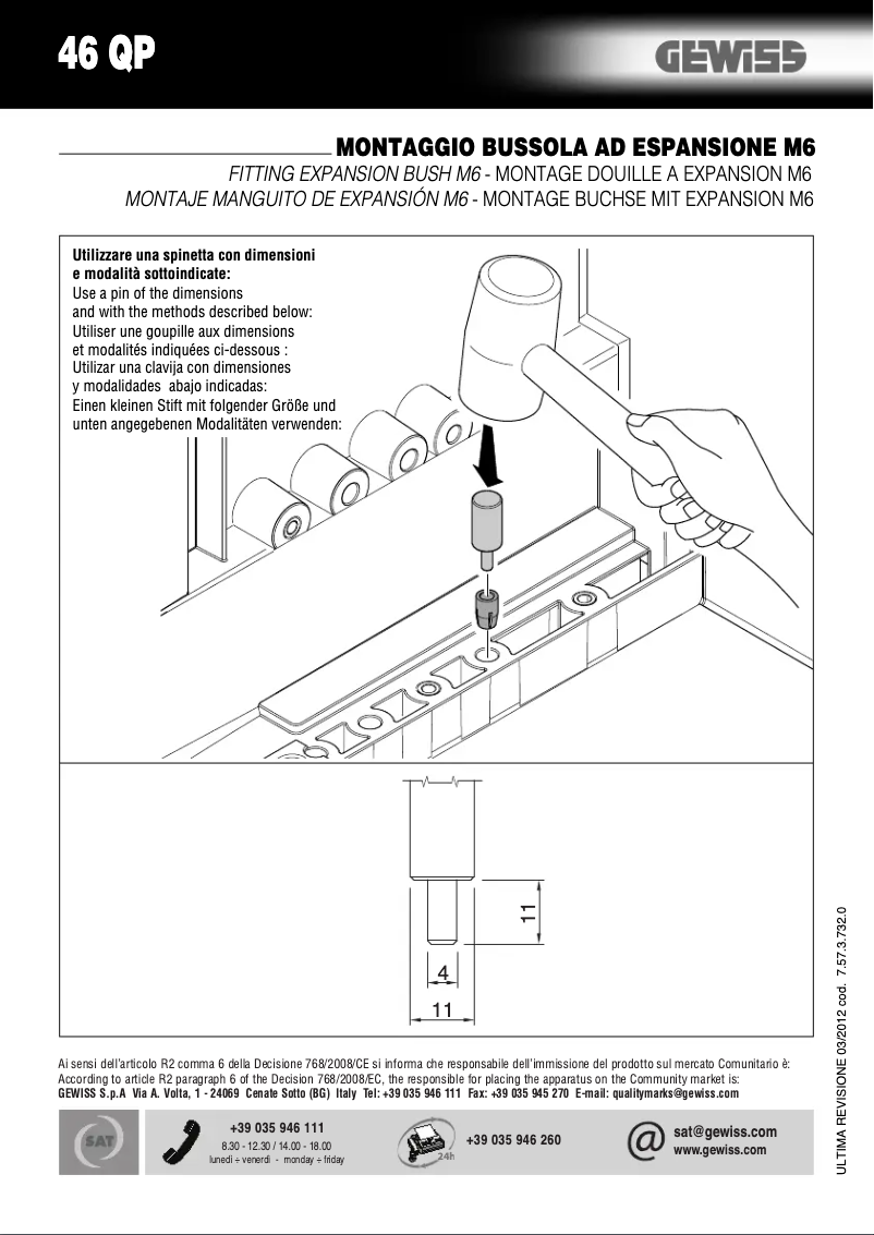 Page 1 de la notice Manuel utilisateur Gewiss GW46592F