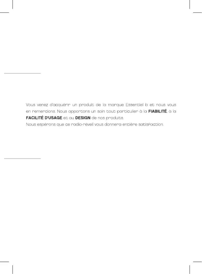 Page n°1 - Manuel utilisateur Essentiel B Wave Up