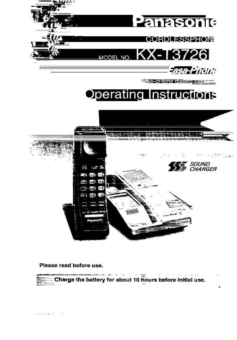 Page 1 de la notice Manuel utilisateur Panasonic KX-T3726E