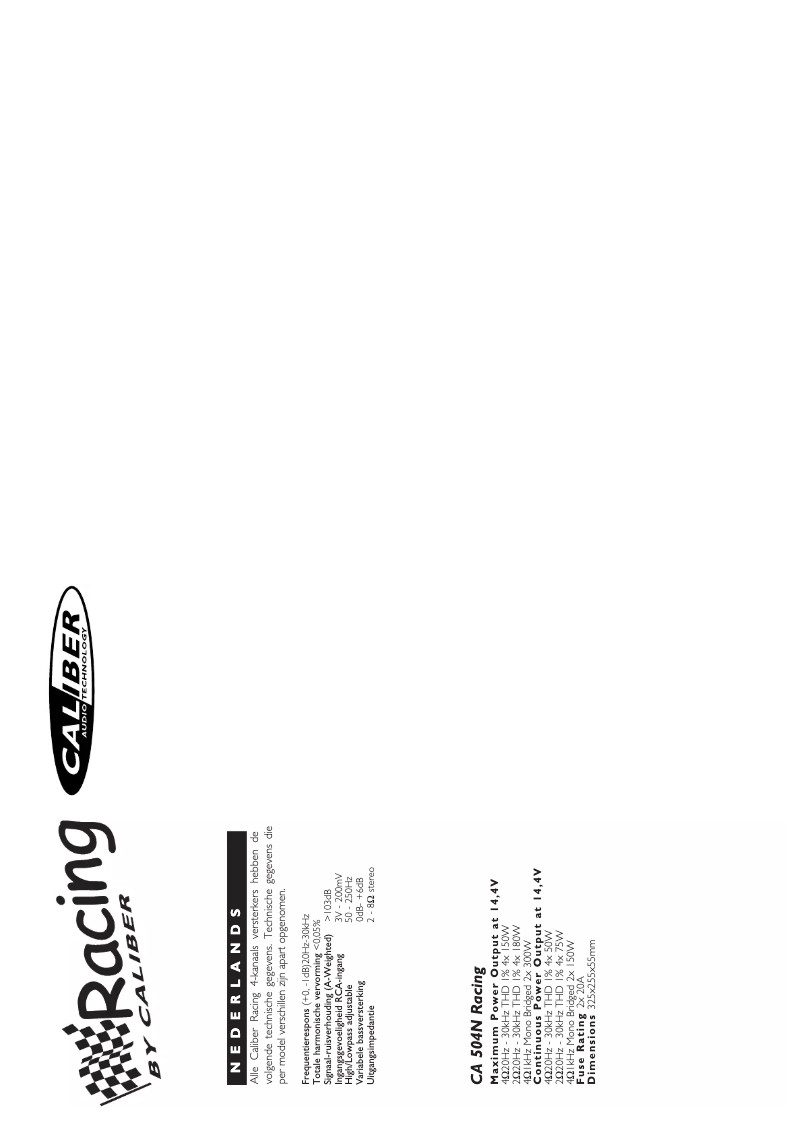 Página 1 del manual Manual de usuario Caliber CA 504 N