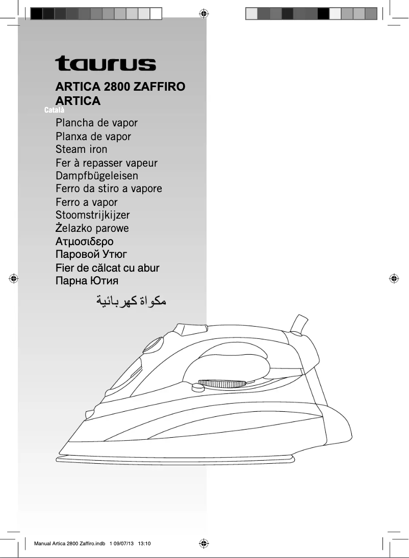 Page 1 de la notice Manuel utilisateur Taurus Artica 2800 Zaffiro