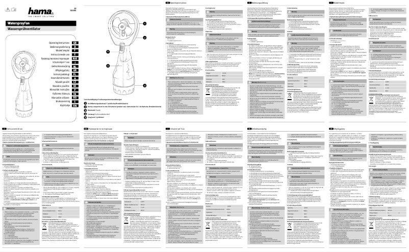 Page n°1 - Manuel utilisateur Hama 00105396