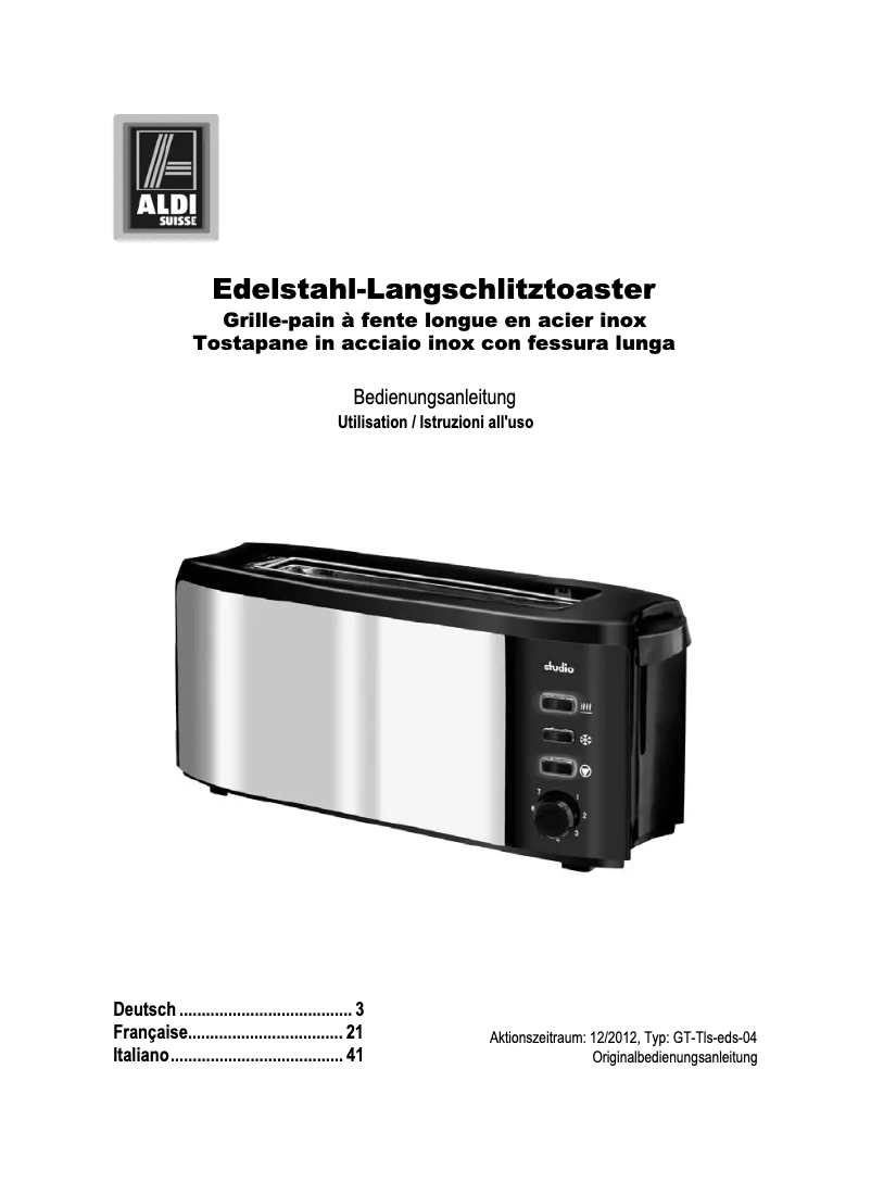 Image de la première page du manuel de l'appareil GT-Tls-eds-04