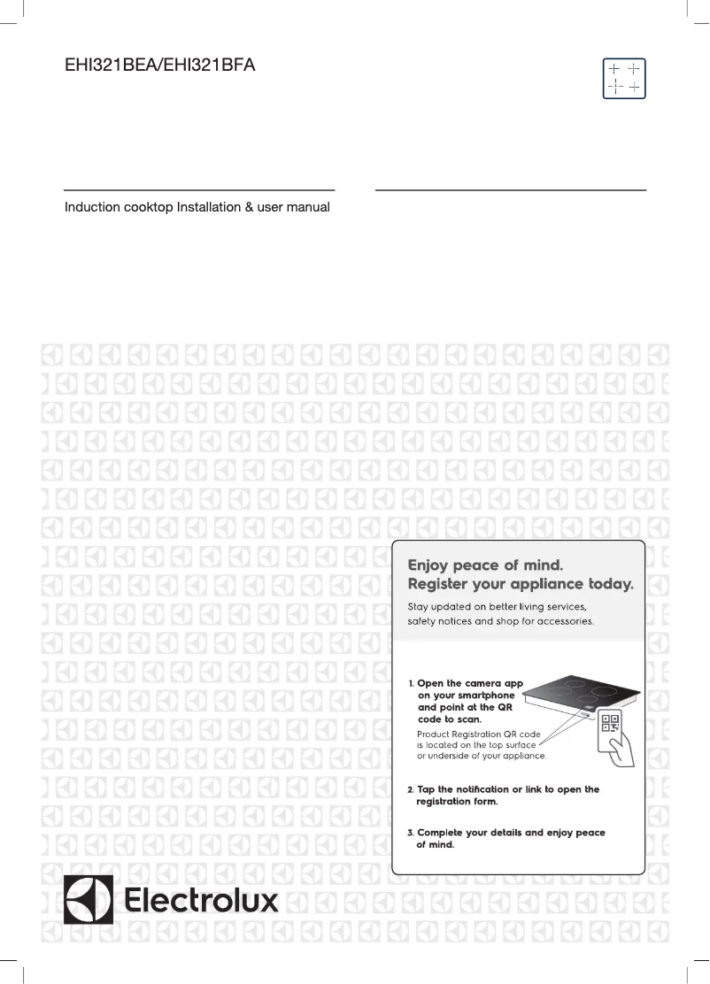 Page 1 de la notice Manuel utilisateur Electrolux UltimateTaste 300 EHI321BFA