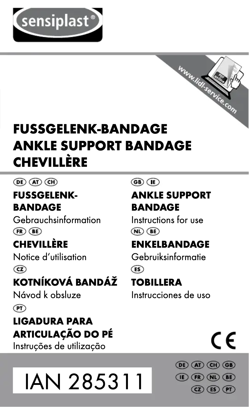 Page 1 de la notice Manuel utilisateur Sensiplast IAN 273359