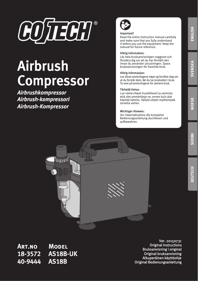 Image de la première page du manuel de l'appareil 40-9444