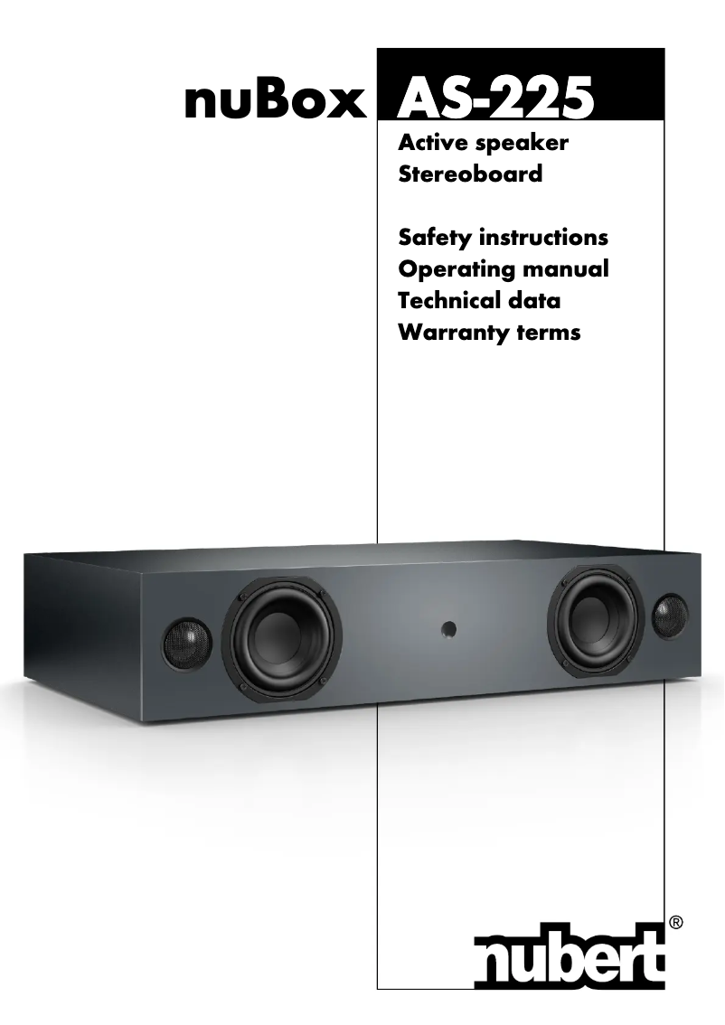 Página 1 del manual Manual de usuario Nubert nuBox AS-225