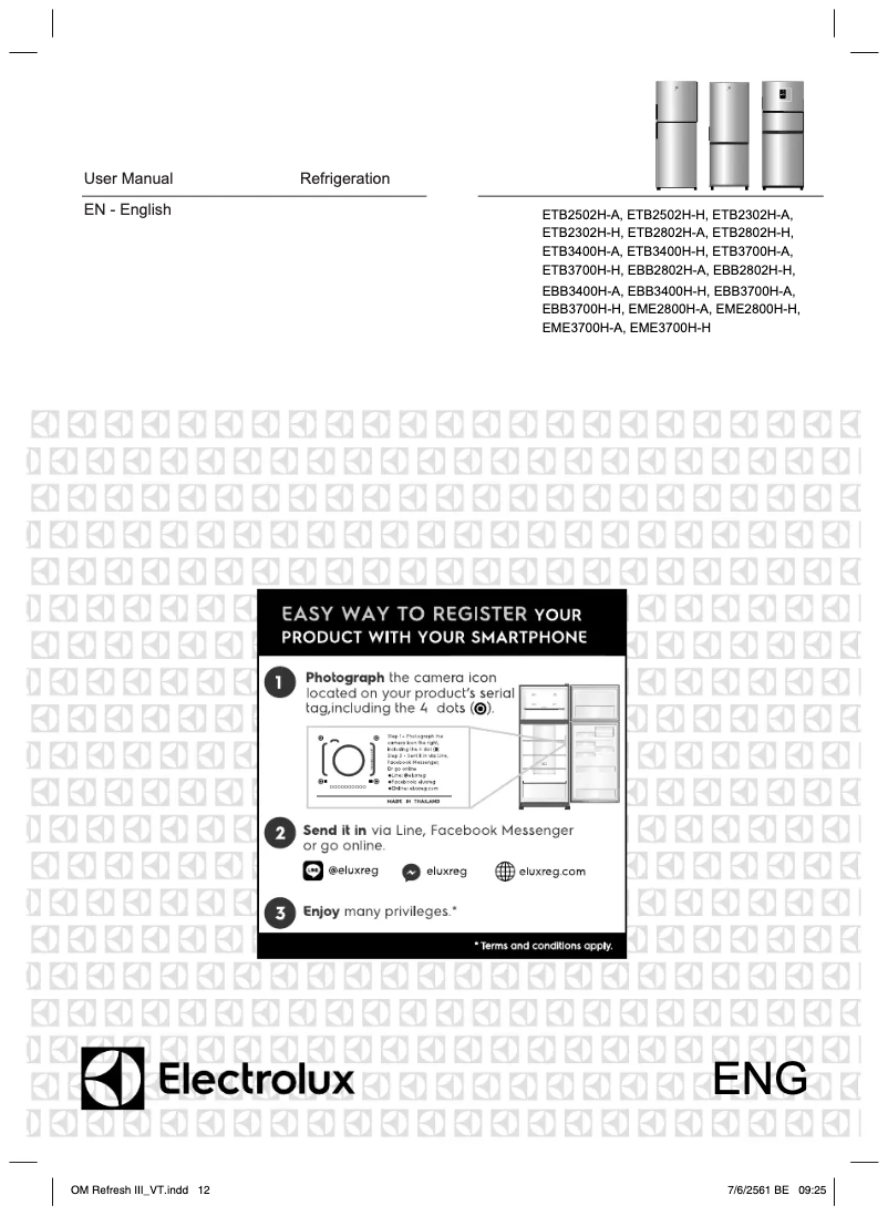 Page n°1 - Manuel utilisateur Electrolux EBB2802H