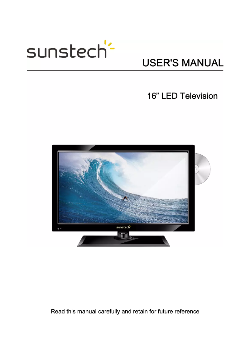 Page 1 de la notice Manuel utilisateur Sunstech TLEXI1662HD