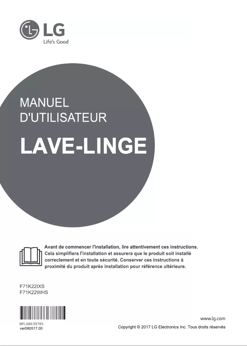 Image de la première page du manuel de l'appareil F71K22IXS