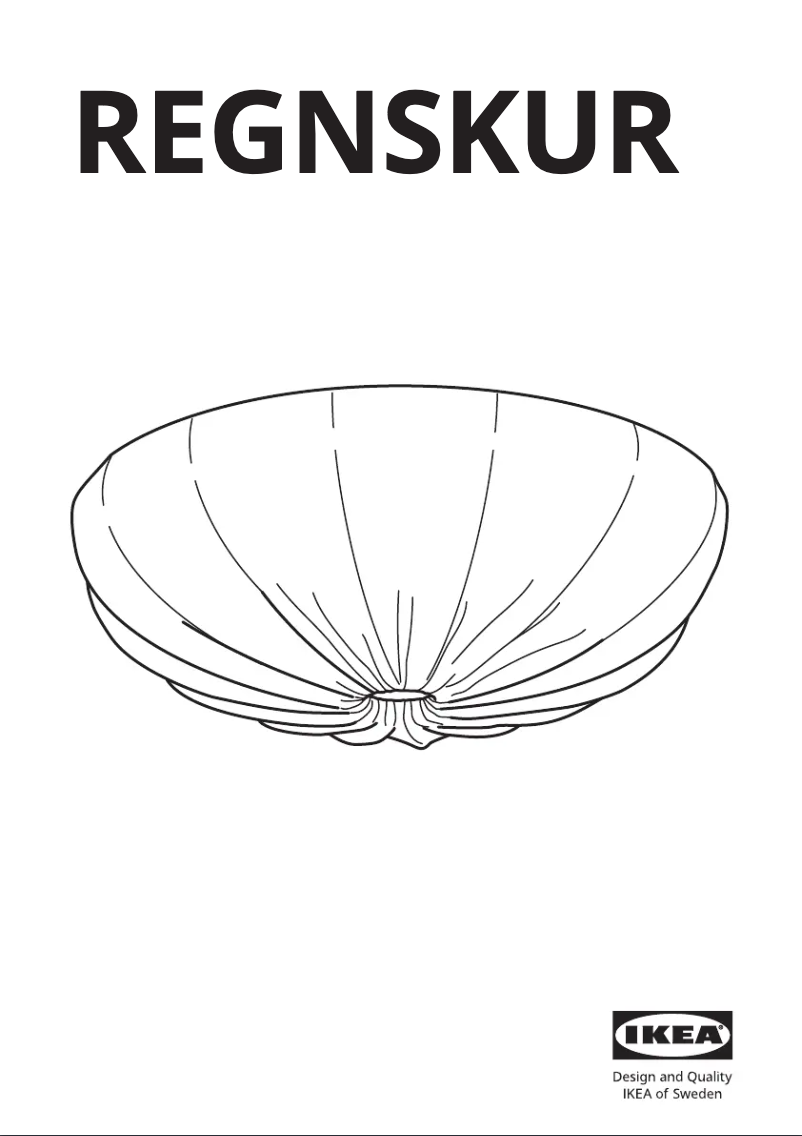 Page 1 de la notice Manuel utilisateur Ikea REGNSKUR 105.204.15