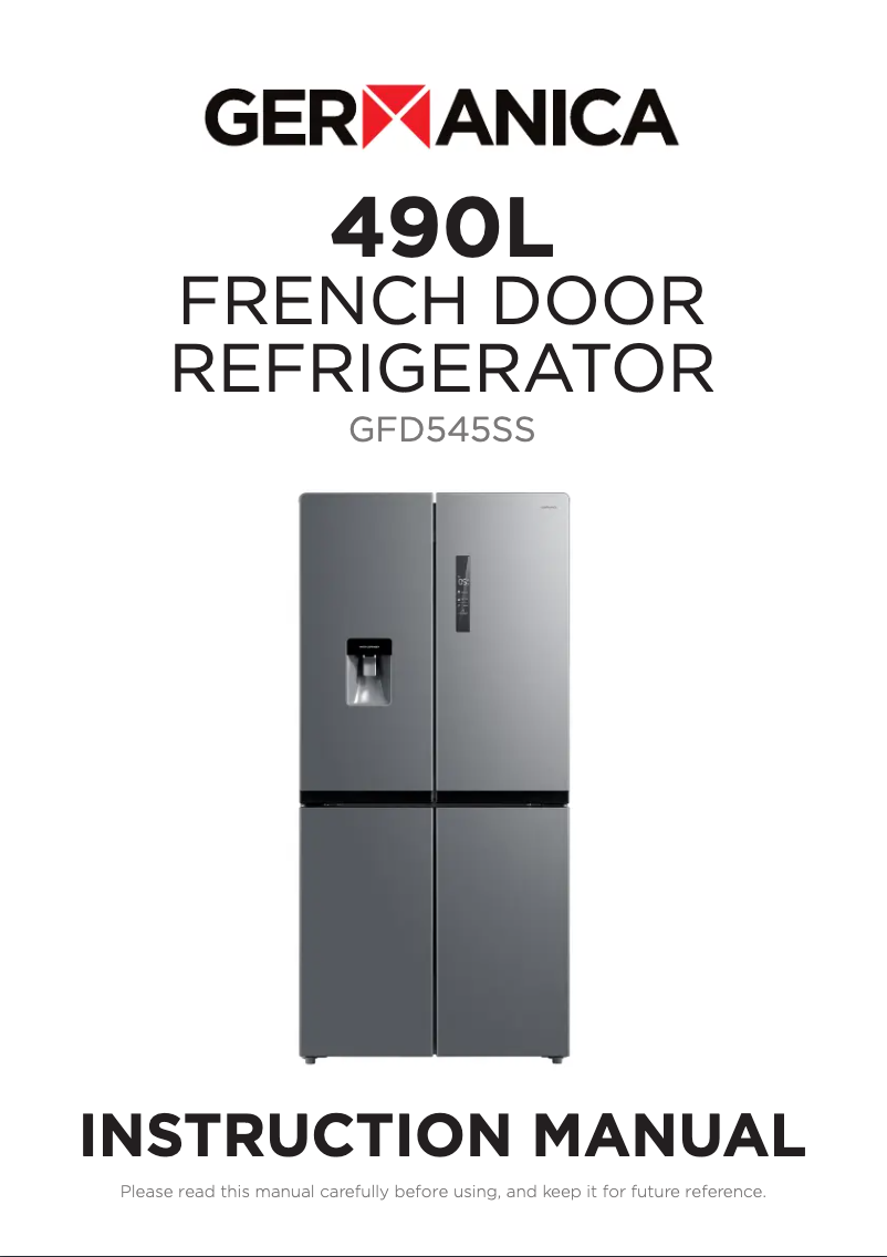 Page 1 de la notice Manuel utilisateur Germanica GFD545SS