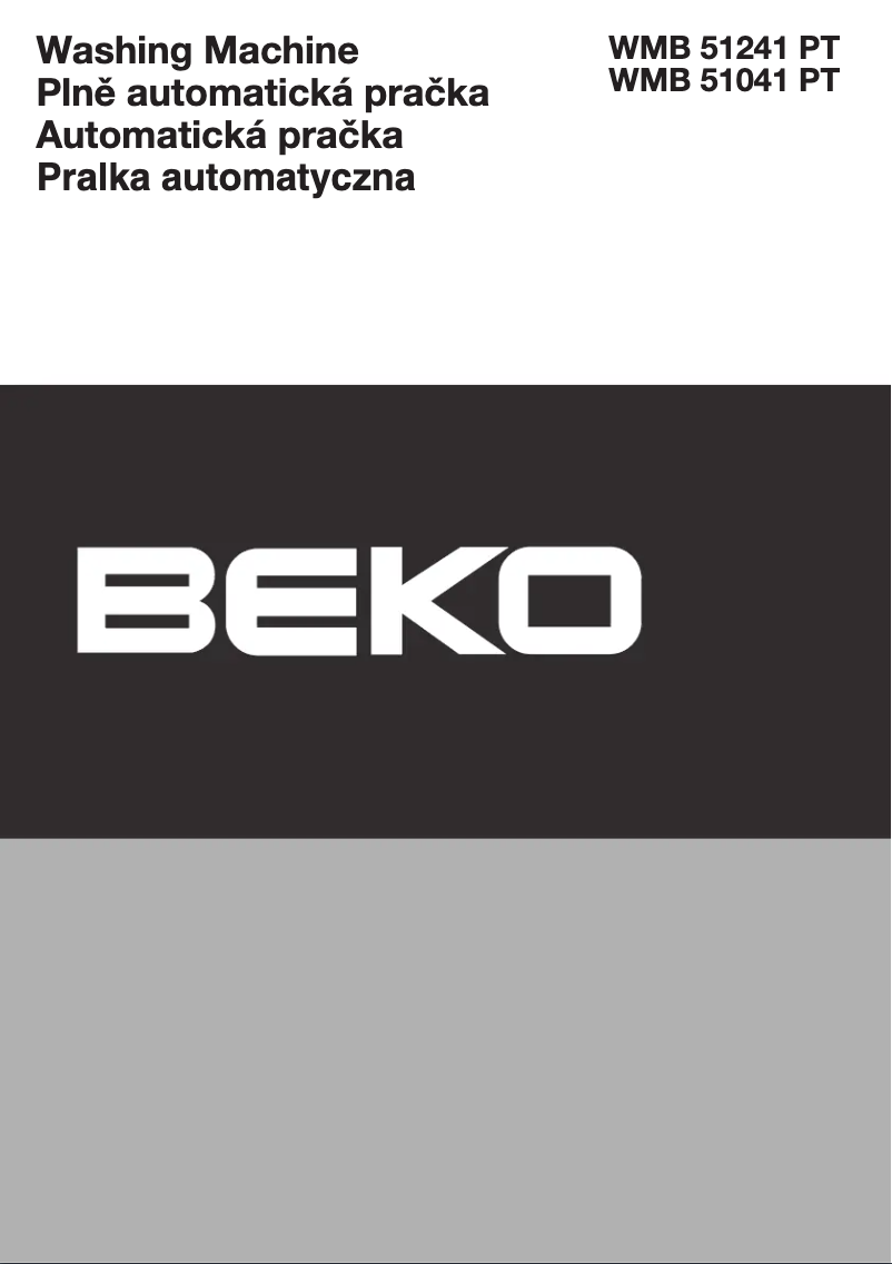Page 1 de la notice Manuel utilisateur Beko WMB 51241 PT