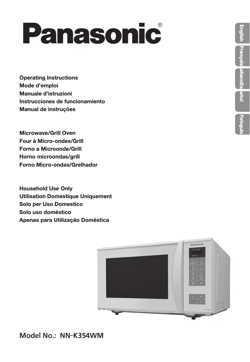 Image de la première page du manuel de l'appareil NN-K354WMEPG