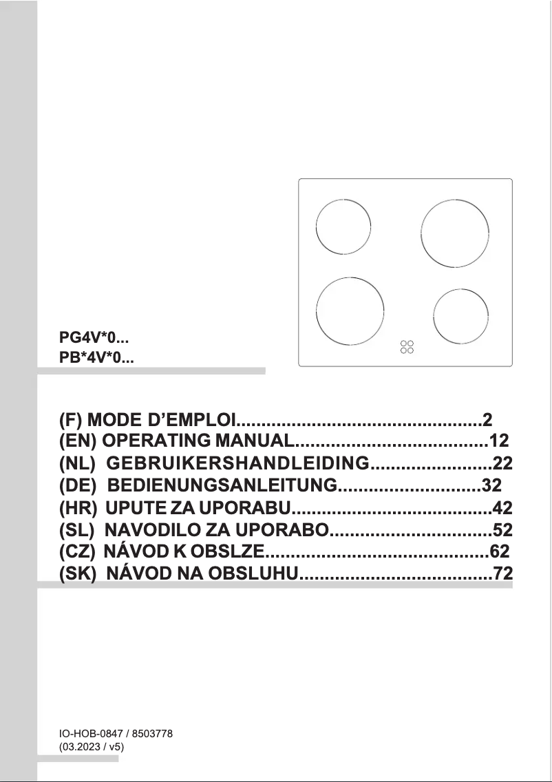 Page n°1 - Manuel utilisateur Amica EC 742 100 C
